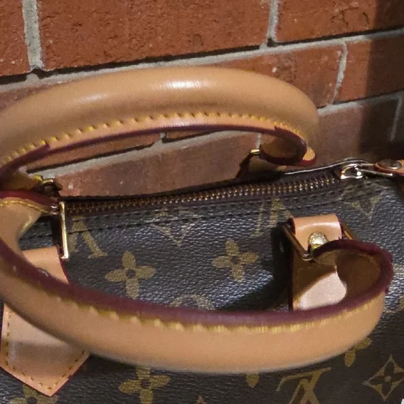 Louis Vuitton Mini Speedy Brown and Tan Monogram Satchel 1990s Excellent - Picture 7 of 15